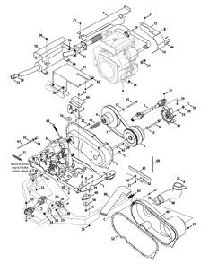 Kohler Engine Transmission Accessories Diagram and Parts List for 46G 4X4-1H013H-1H294H-37BCD010 Cub Cadet Lawn Tractor Accessories